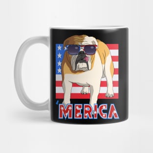 English Bulldog Merica 4th of July Mug